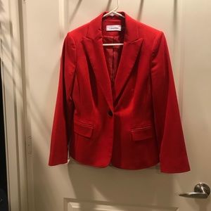 Red Calvin Klein Blazer